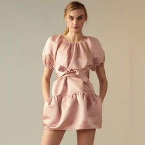 Cynthia Rowley The Luna Tulip Satin Dress - XS